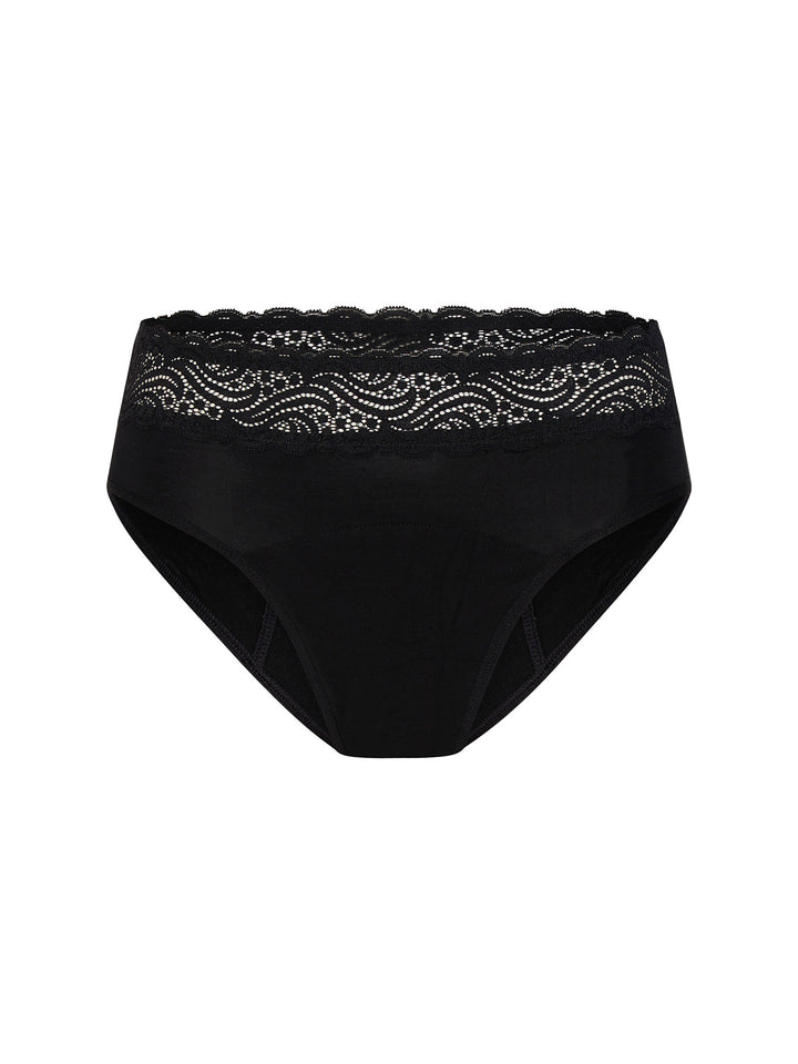 Modibodi sensual hi waist bikini, heavy-overnight absorbency period underwear